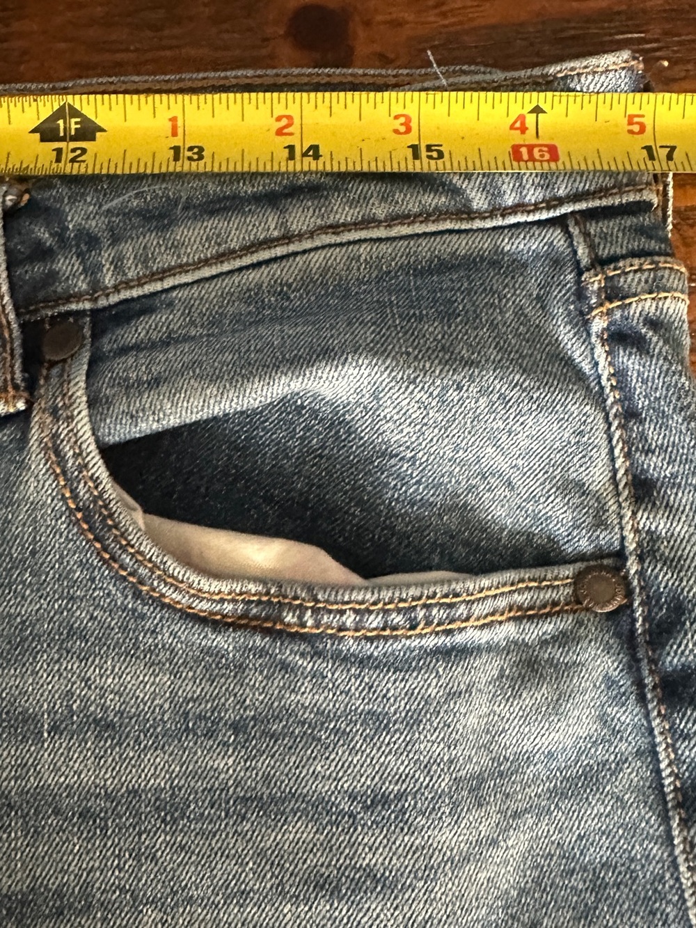 Johnny Was Blue Straight-Leg Jeans with Embroidered Hearts & Peace Motif - Picture 6 of 8